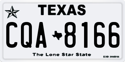 TX license plate CQA8166