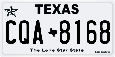 TX license plate CQA8168