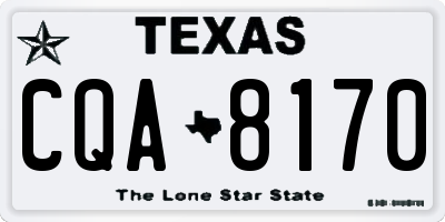 TX license plate CQA8170