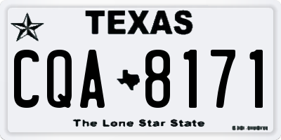 TX license plate CQA8171