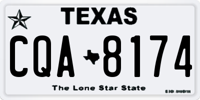 TX license plate CQA8174