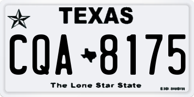 TX license plate CQA8175