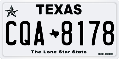 TX license plate CQA8178