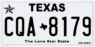TX license plate CQA8179