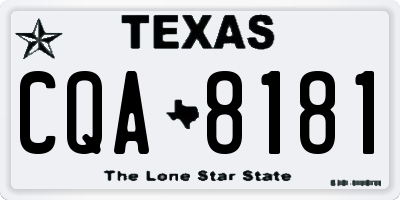 TX license plate CQA8181