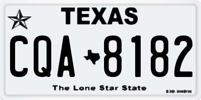 TX license plate CQA8182