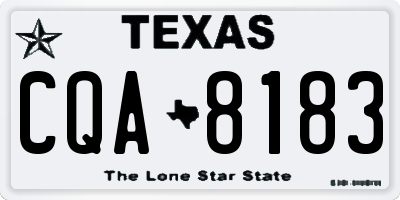 TX license plate CQA8183