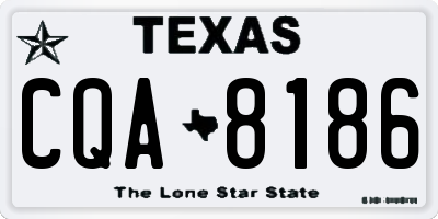 TX license plate CQA8186