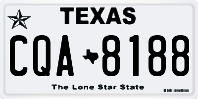 TX license plate CQA8188