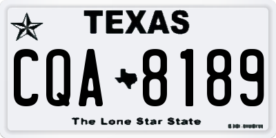 TX license plate CQA8189
