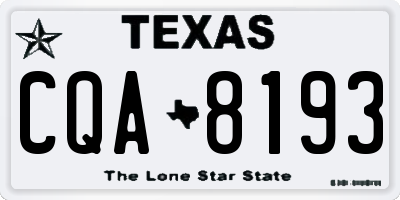 TX license plate CQA8193