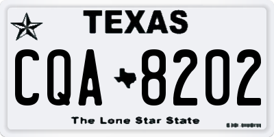 TX license plate CQA8202