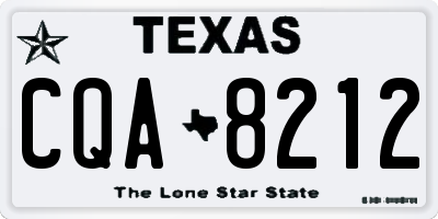 TX license plate CQA8212