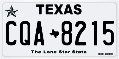 TX license plate CQA8215