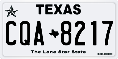TX license plate CQA8217