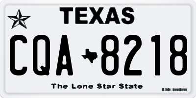 TX license plate CQA8218