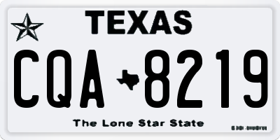 TX license plate CQA8219