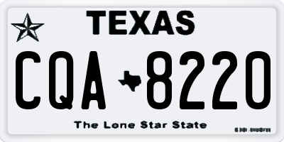 TX license plate CQA8220