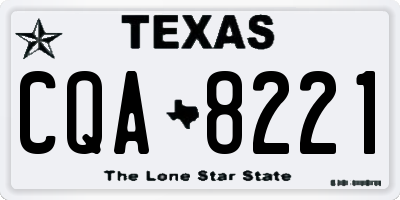 TX license plate CQA8221