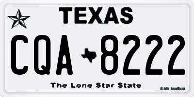 TX license plate CQA8222