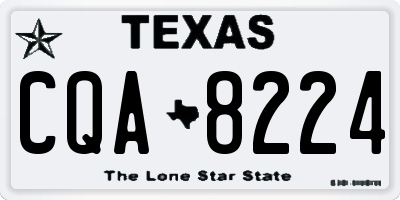 TX license plate CQA8224