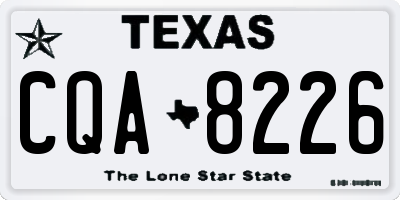 TX license plate CQA8226