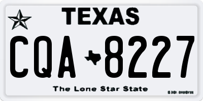 TX license plate CQA8227