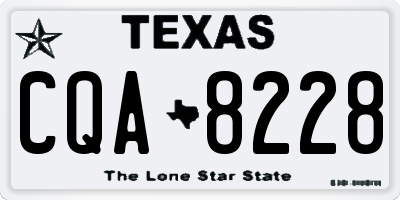 TX license plate CQA8228