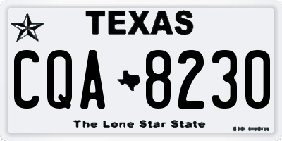 TX license plate CQA8230