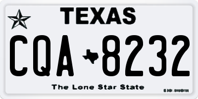 TX license plate CQA8232