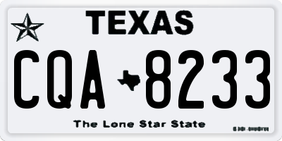 TX license plate CQA8233