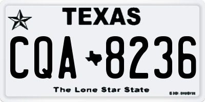 TX license plate CQA8236