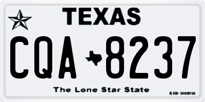 TX license plate CQA8237