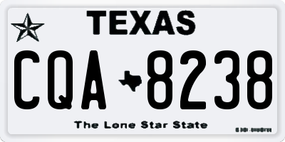 TX license plate CQA8238