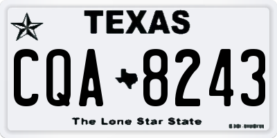 TX license plate CQA8243
