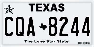 TX license plate CQA8244