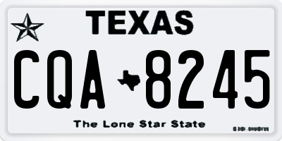 TX license plate CQA8245