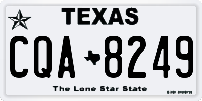 TX license plate CQA8249