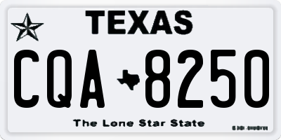 TX license plate CQA8250