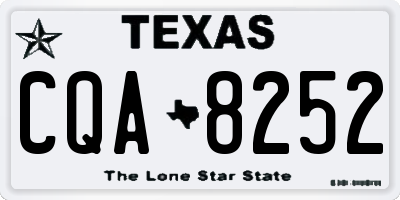 TX license plate CQA8252