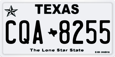 TX license plate CQA8255