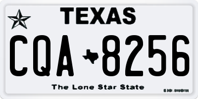 TX license plate CQA8256