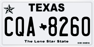 TX license plate CQA8260