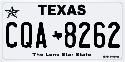 TX license plate CQA8262