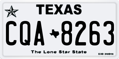 TX license plate CQA8263