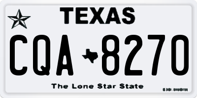 TX license plate CQA8270