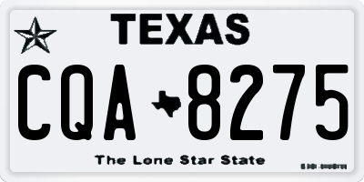 TX license plate CQA8275