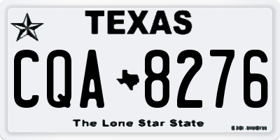 TX license plate CQA8276