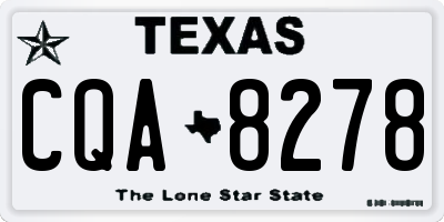 TX license plate CQA8278