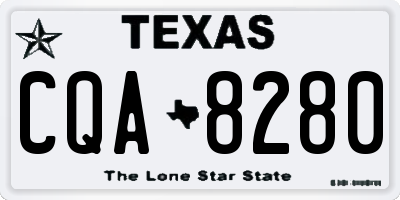 TX license plate CQA8280